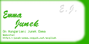 emma junek business card